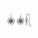 Sunflower earrings - A.Brask
