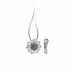 Sunflower pendant - A.Brask