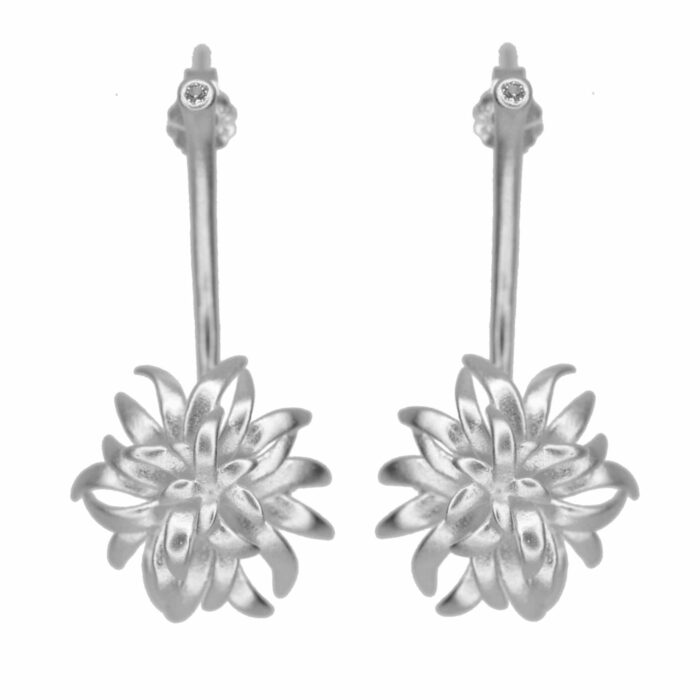 Dandelion earrings - silver