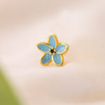 Blue forget-me-not stud