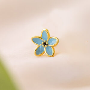 Blue forget-me-not stud